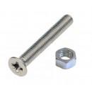 M4 x 80mm Long Countersunk  Pozi Pan Head Screws Pack of 10
